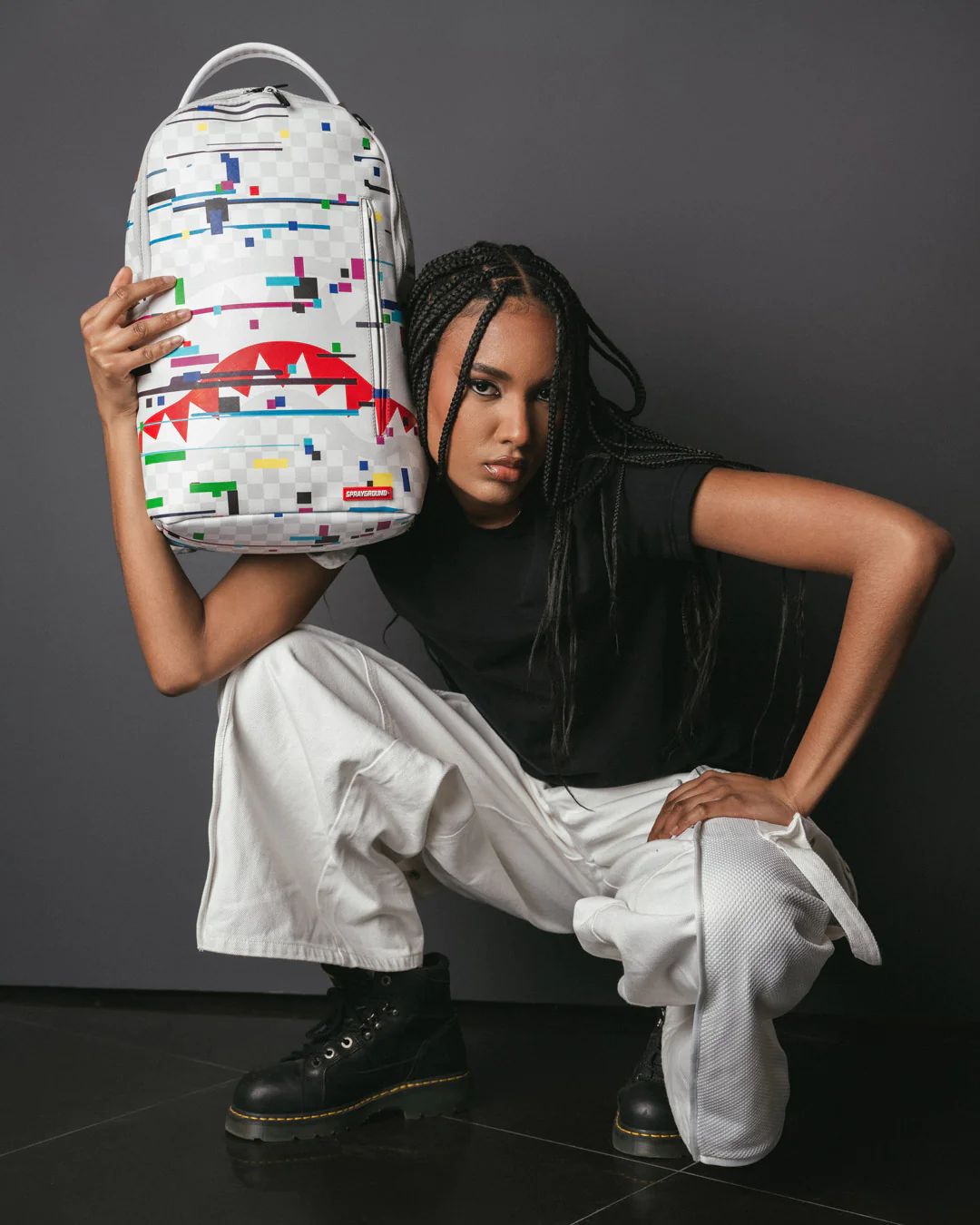 Sprayground Sharks In Paris Glitch Rider DLXV Backpack - Image 10