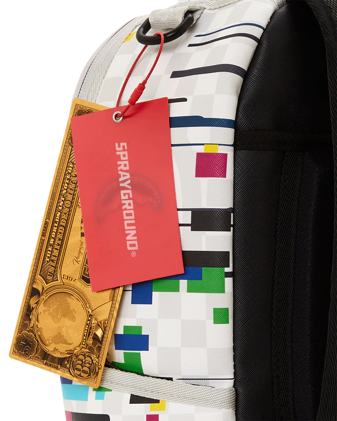 Sprayground Sharks In Paris Glitch Rider DLXV Backpack - Image 12